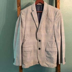 Gray plaid blazer